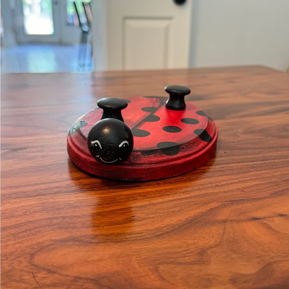 Handcrafted Wood Red and Black
Ladybug Wall Hook - Decorative
Home Accent - Picture 8 of 12